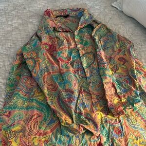 Ralph Lauren paisley long sleeve nightshirt